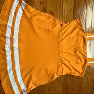 Cute orange summer dress with pockets, XL